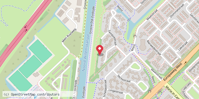 Een kaart met de locatie van Ballorig Assen